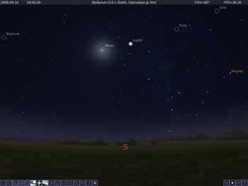 Screenshot of Stellarium